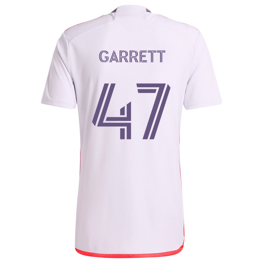 Kinder Ian Garrett #47 Weiß Rot Lila Auswärtstrikot Trikot 2024/25 T-Shirt Österreich