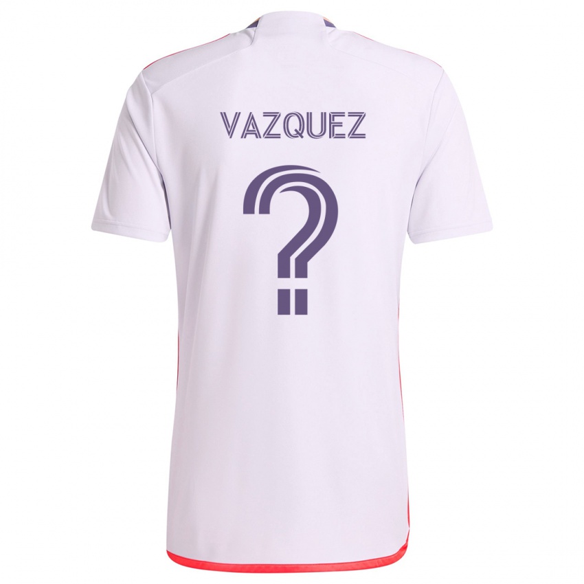 Kinder Daniel Vazquez #0 Weiß Rot Lila Auswärtstrikot Trikot 2024/25 T-Shirt Österreich