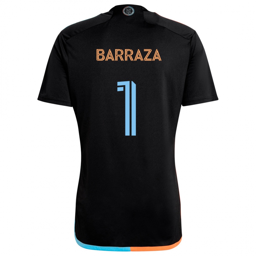 Kinder Luis Barraza #1 Schwarz Orange Blau Auswärtstrikot Trikot 2024/25 T-Shirt Österreich