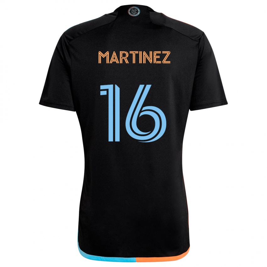 Kinder Alonso Martínez #16 Schwarz Orange Blau Auswärtstrikot Trikot 2024/25 T-Shirt Österreich