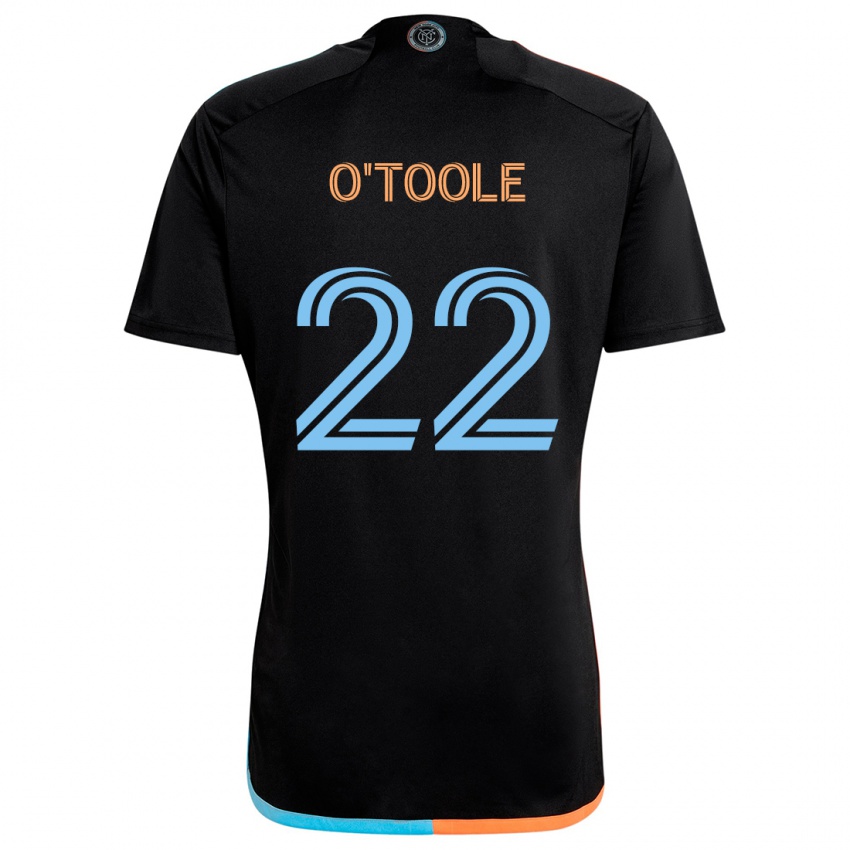 Kinder Kevin O'toole #22 Schwarz Orange Blau Auswärtstrikot Trikot 2024/25 T-Shirt Österreich