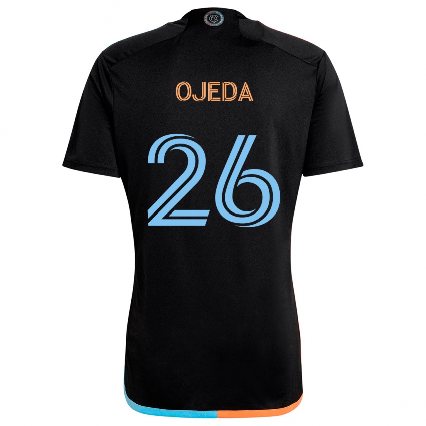 Kinder Agustín Ojeda #26 Schwarz Orange Blau Auswärtstrikot Trikot 2024/25 T-Shirt Österreich