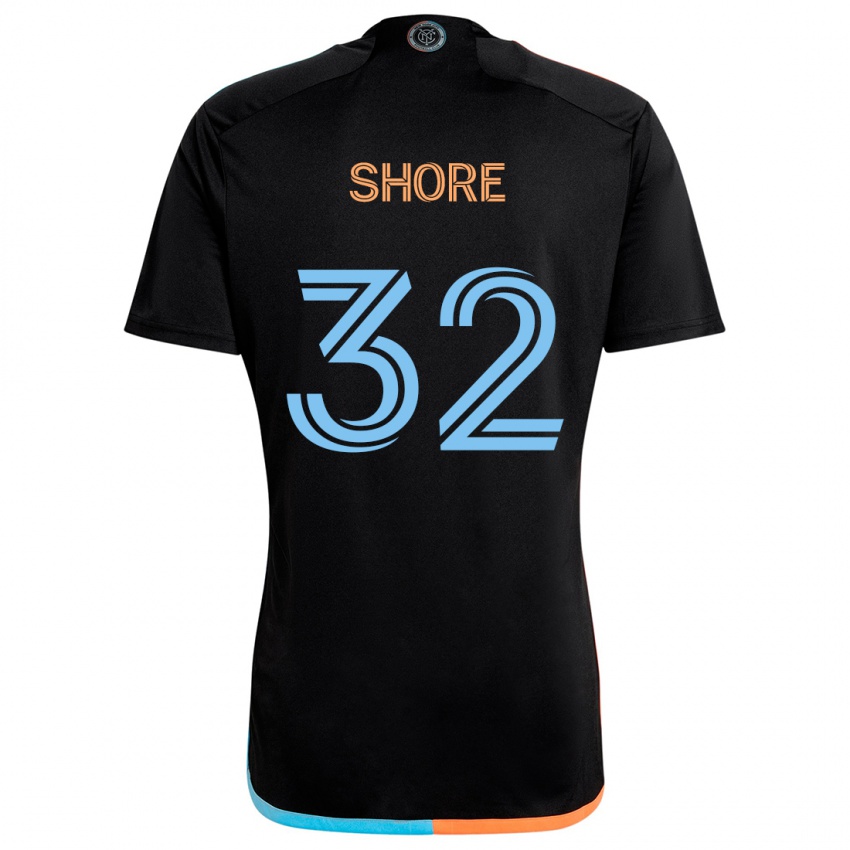 Kinder Jonathan Shore #32 Schwarz Orange Blau Auswärtstrikot Trikot 2024/25 T-Shirt Österreich