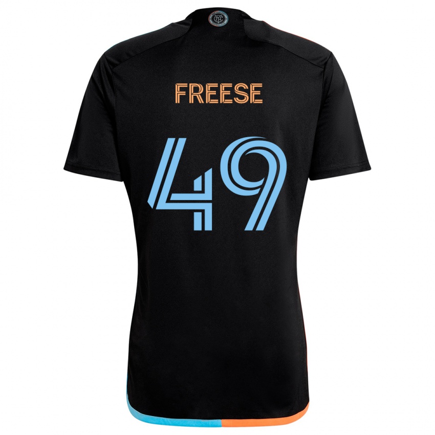 Kinder Matt Freese #49 Schwarz Orange Blau Auswärtstrikot Trikot 2024/25 T-Shirt Österreich