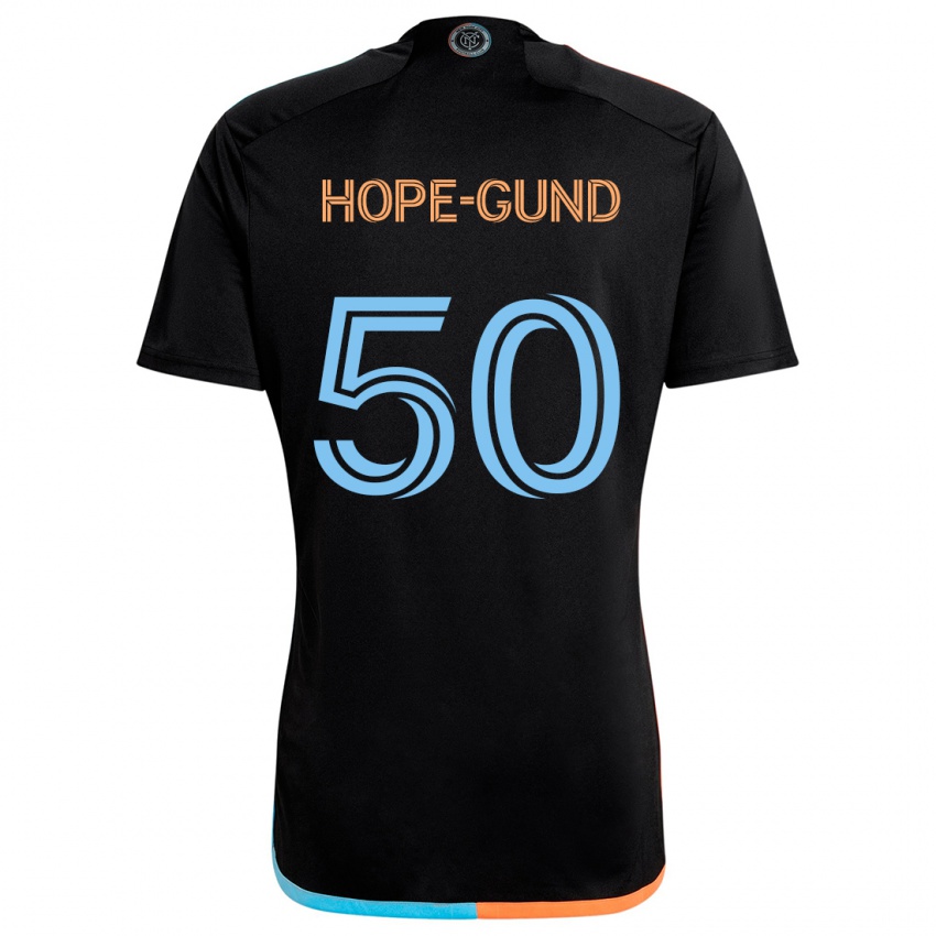 Kinder Kofi Hope-Gund #50 Schwarz Orange Blau Auswärtstrikot Trikot 2024/25 T-Shirt Österreich