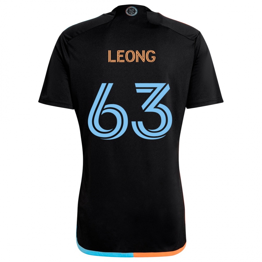 Kinder Matthew Leong #63 Schwarz Orange Blau Auswärtstrikot Trikot 2024/25 T-Shirt Österreich