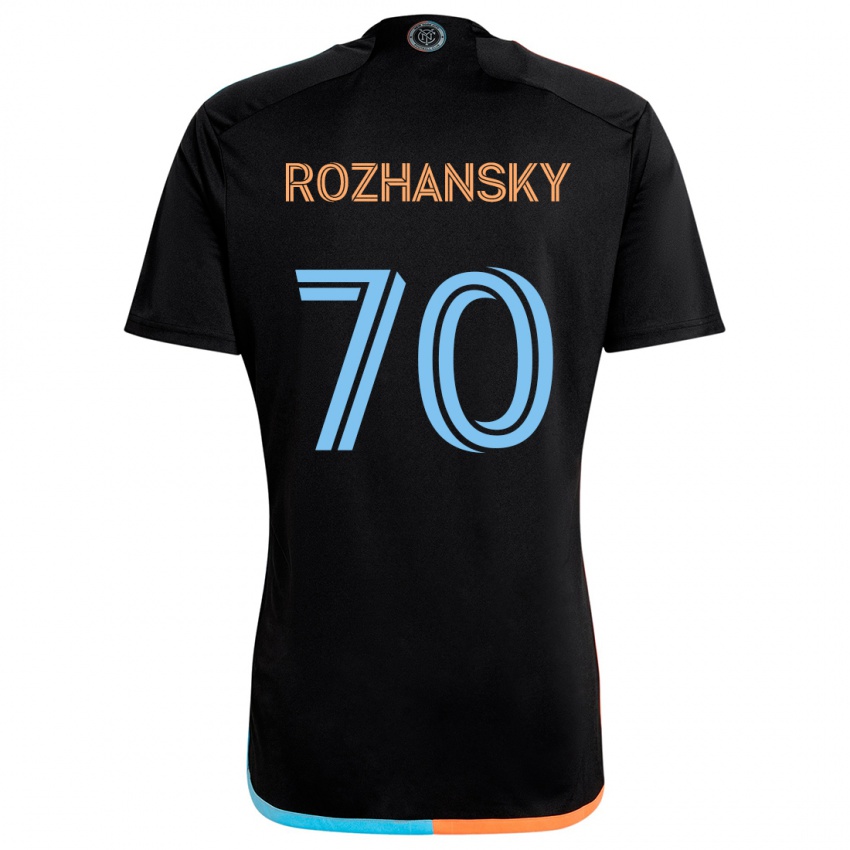 Kinder Jake Rozhansky #70 Schwarz Orange Blau Auswärtstrikot Trikot 2024/25 T-Shirt Österreich