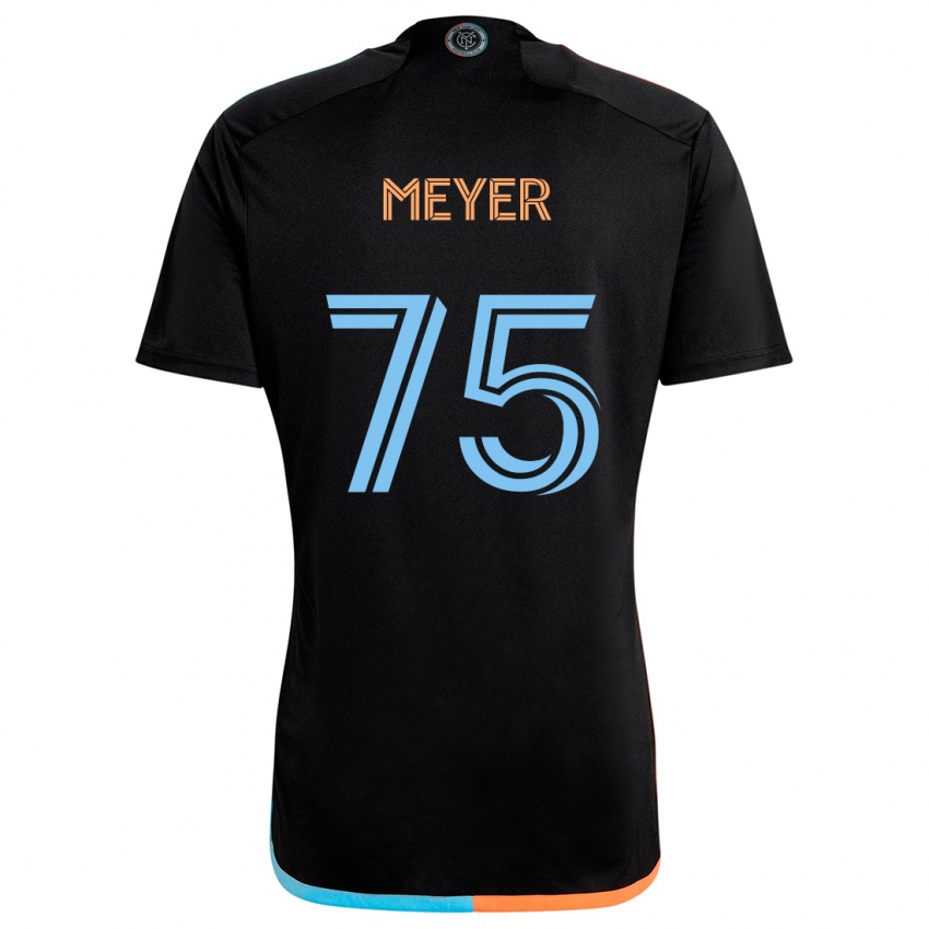 Kinder Will Meyer #75 Schwarz Orange Blau Auswärtstrikot Trikot 2024/25 T-Shirt Österreich