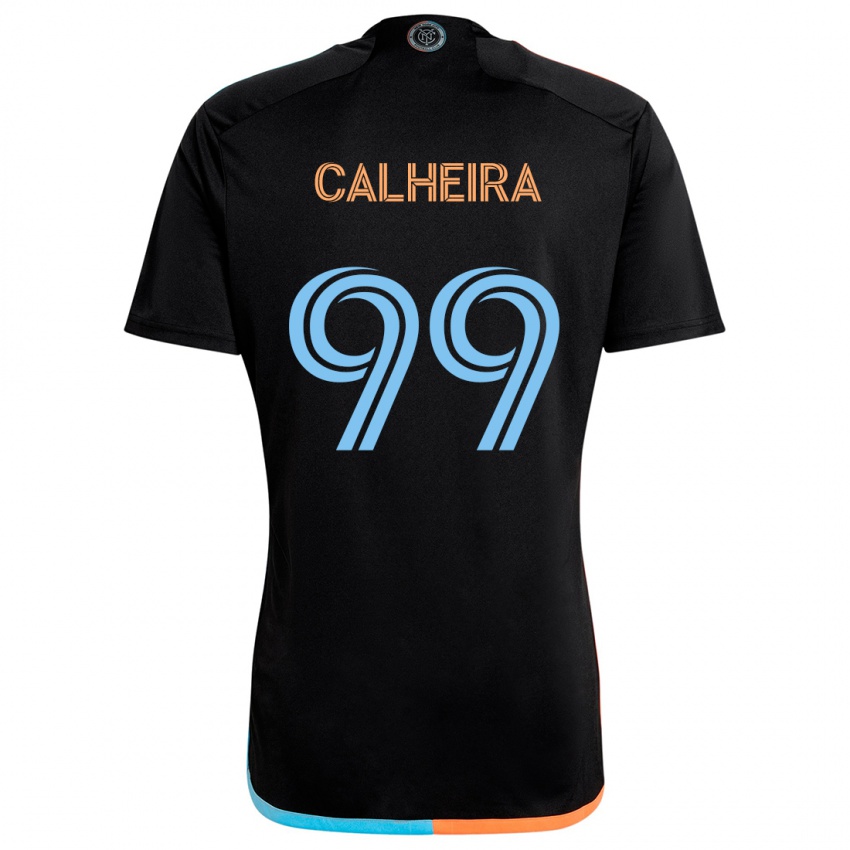 Kinder Taylor Calheira #99 Schwarz Orange Blau Auswärtstrikot Trikot 2024/25 T-Shirt Österreich