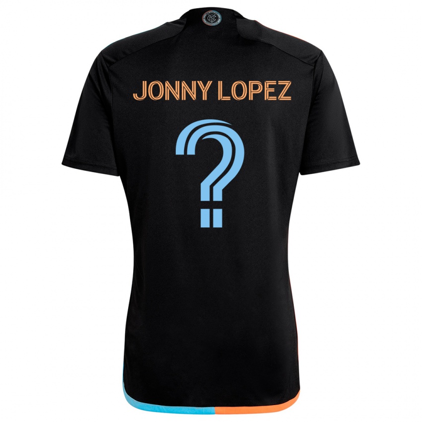 Kinder Jonny Lopez #0 Schwarz Orange Blau Auswärtstrikot Trikot 2024/25 T-Shirt Österreich