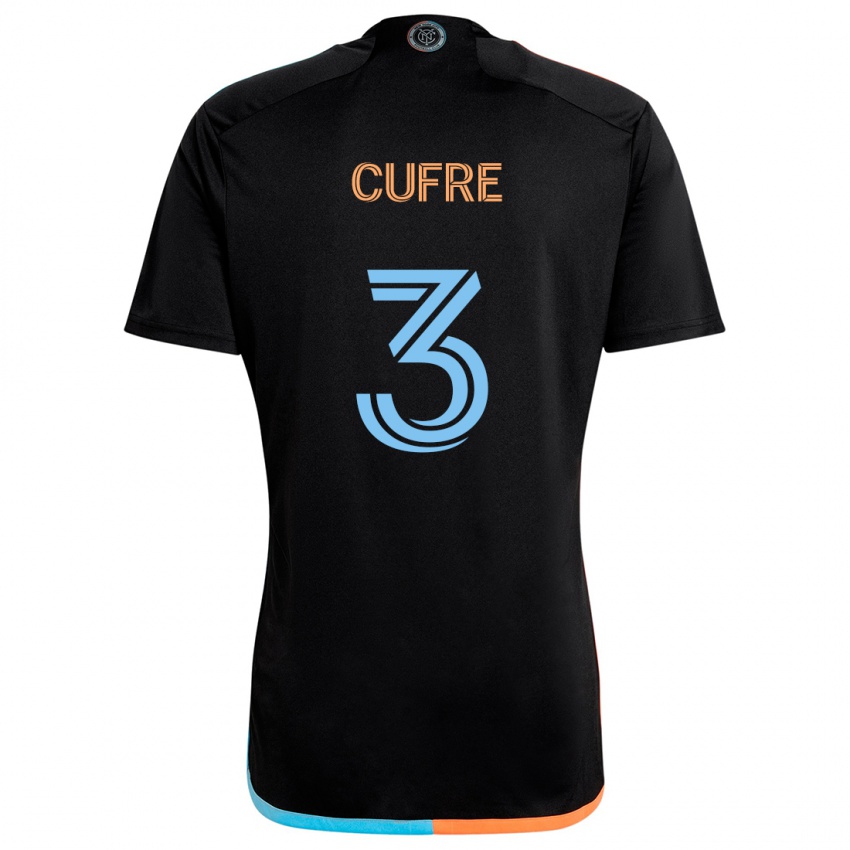 Kinder Braian Cufré #3 Schwarz Orange Blau Auswärtstrikot Trikot 2024/25 T-Shirt Österreich