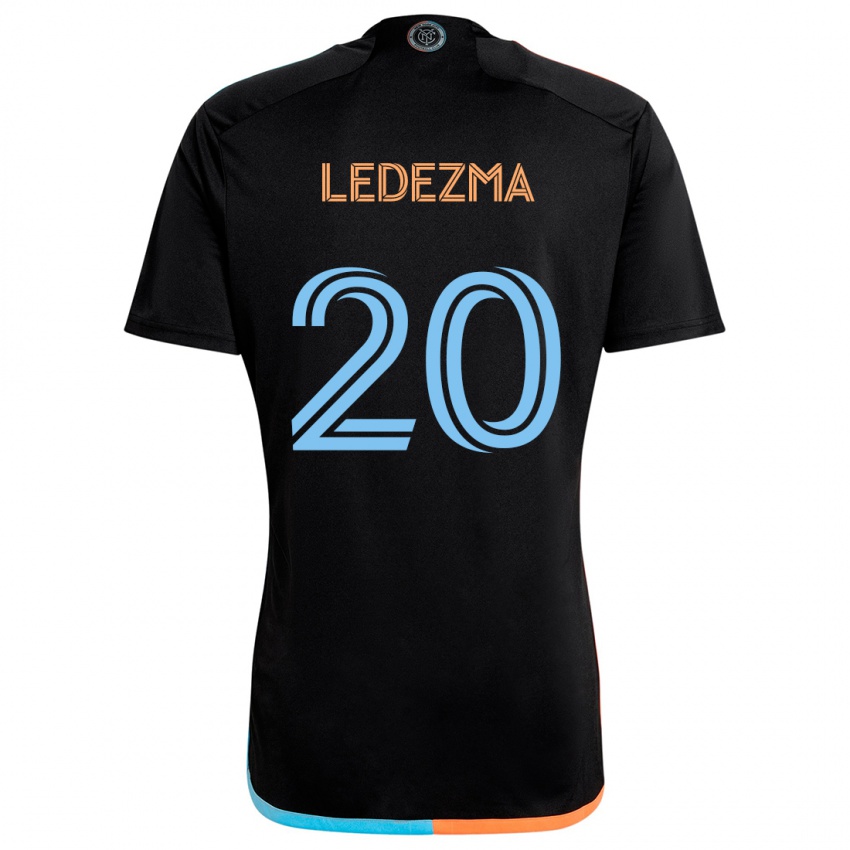 Kinder Richard Ledezma #20 Schwarz Orange Blau Auswärtstrikot Trikot 2024/25 T-Shirt Österreich