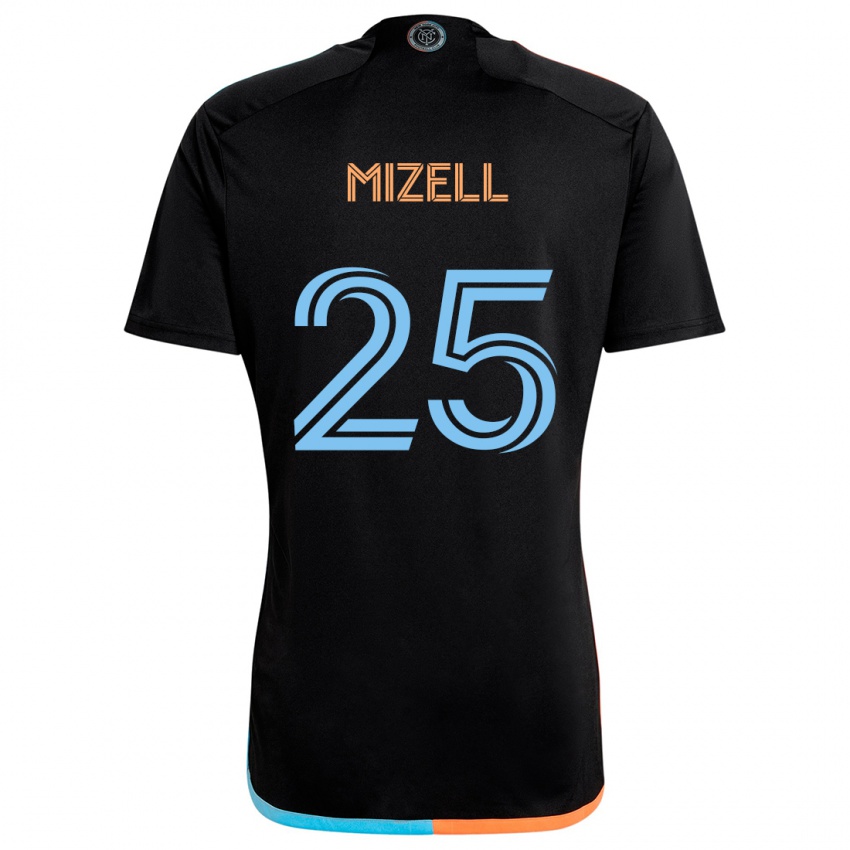 Kinder Cody Mizell #25 Schwarz Orange Blau Auswärtstrikot Trikot 2024/25 T-Shirt Österreich