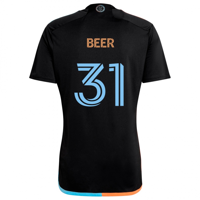 Kinder Jack Beer #31 Schwarz Orange Blau Auswärtstrikot Trikot 2024/25 T-Shirt Österreich