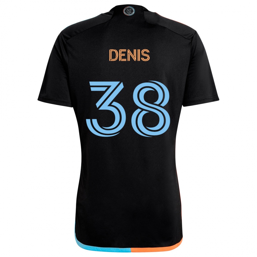 Kinder John Denis #38 Schwarz Orange Blau Auswärtstrikot Trikot 2024/25 T-Shirt Österreich