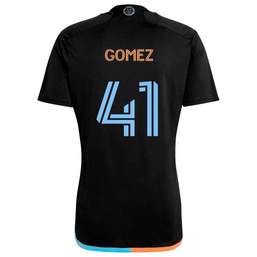 Kinder Julián Gómez #41 Schwarz Orange Blau Auswärtstrikot Trikot 2024/25 T-Shirt Österreich