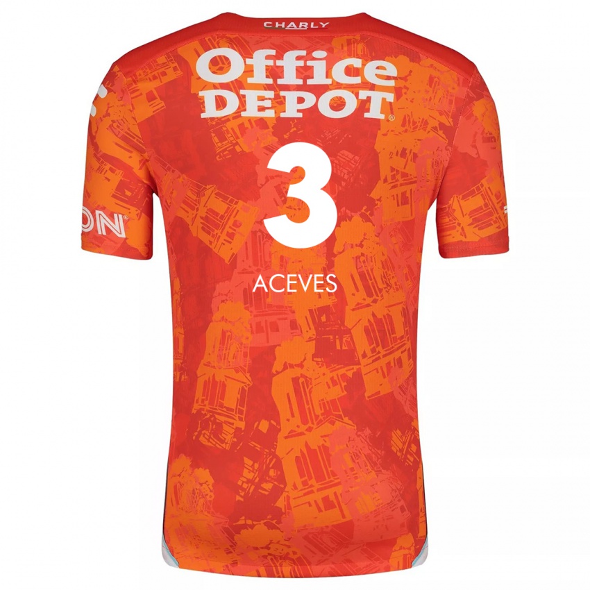 Kinder Alonso Aceves #3 Orange Weiß Auswärtstrikot Trikot 2024/25 T-Shirt Österreich