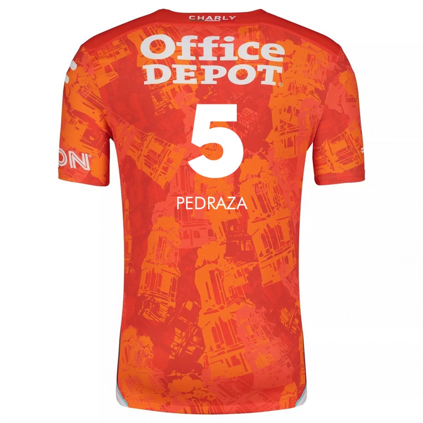 Kinder Pedro Pedraza #5 Orange Weiß Auswärtstrikot Trikot 2024/25 T-Shirt Österreich