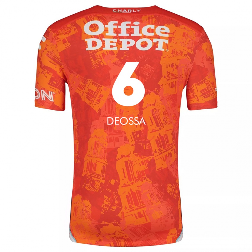 Kinder Nelson Deossa #6 Orange Weiß Auswärtstrikot Trikot 2024/25 T-Shirt Österreich