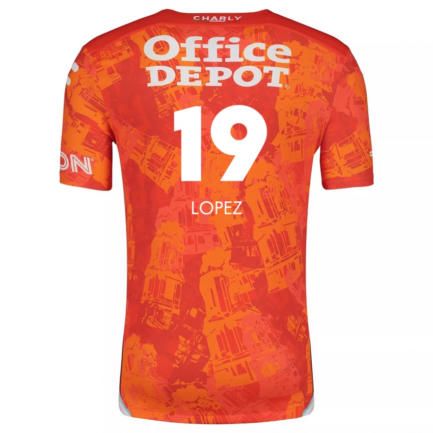 Kinder Javier Eduardo López #19 Orange Weiß Auswärtstrikot Trikot 2024/25 T-Shirt Österreich