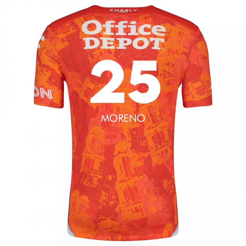 Kinder Carlos Moreno #25 Orange Weiß Auswärtstrikot Trikot 2024/25 T-Shirt Österreich