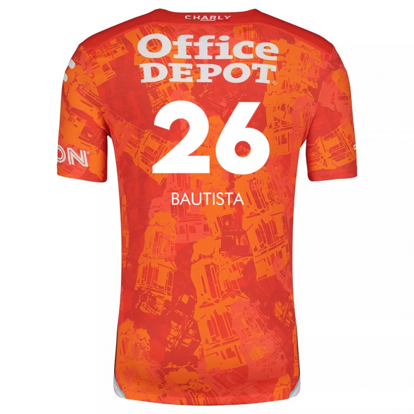 Kinder Alán Bautista #26 Orange Weiß Auswärtstrikot Trikot 2024/25 T-Shirt Österreich