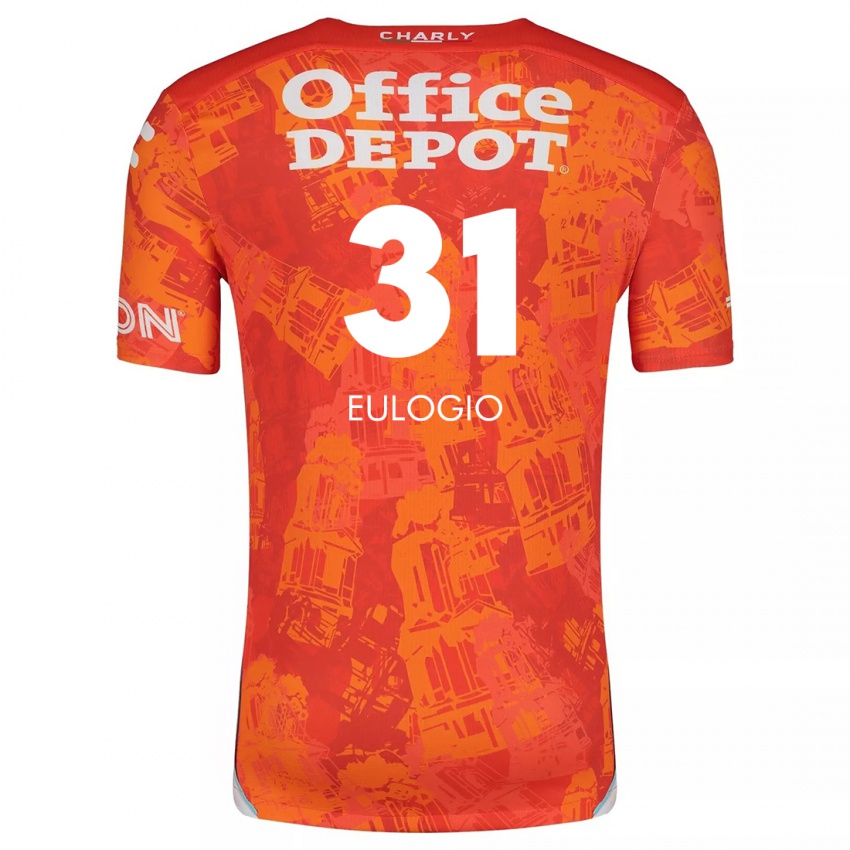 Kinder José Eulogio #31 Orange Weiß Auswärtstrikot Trikot 2024/25 T-Shirt Österreich