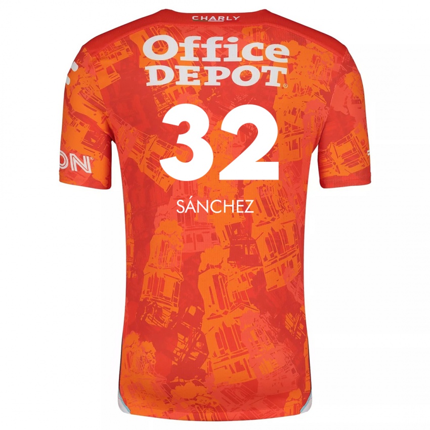 Kinder Carlos Sánchez #32 Orange Weiß Auswärtstrikot Trikot 2024/25 T-Shirt Österreich