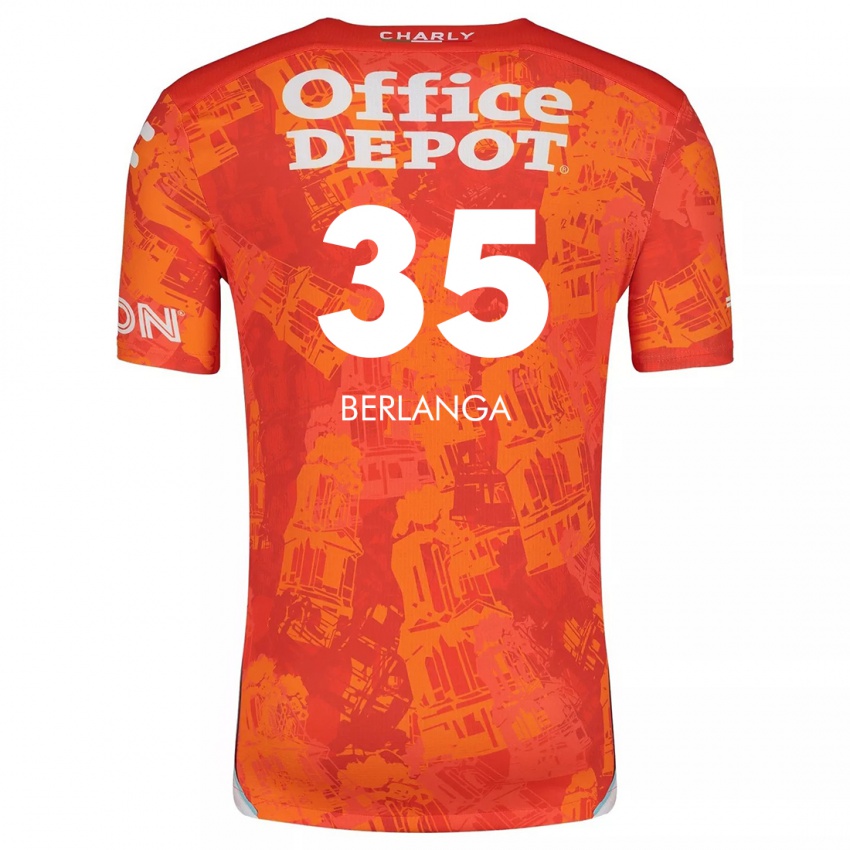 Kinder Jorge Berlanga #35 Orange Weiß Auswärtstrikot Trikot 2024/25 T-Shirt Österreich