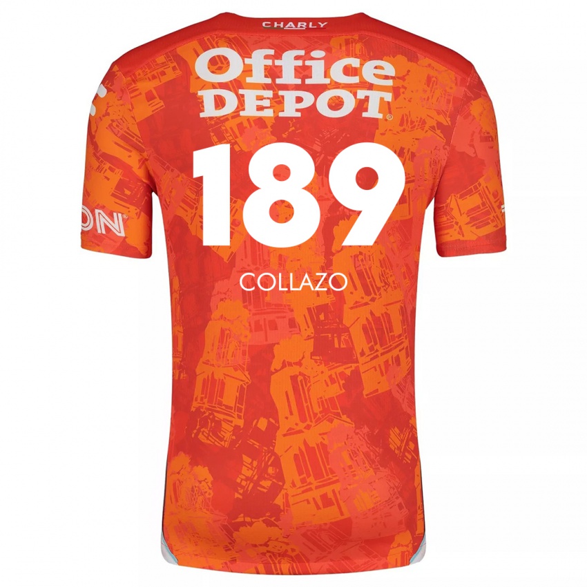 Kinder David Collazo #189 Orange Weiß Auswärtstrikot Trikot 2024/25 T-Shirt Österreich