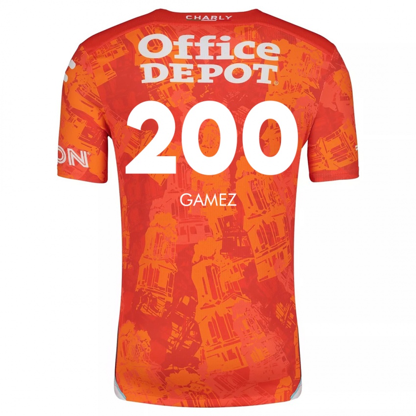 Kinder Sergio Gámez #200 Orange Weiß Auswärtstrikot Trikot 2024/25 T-Shirt Österreich