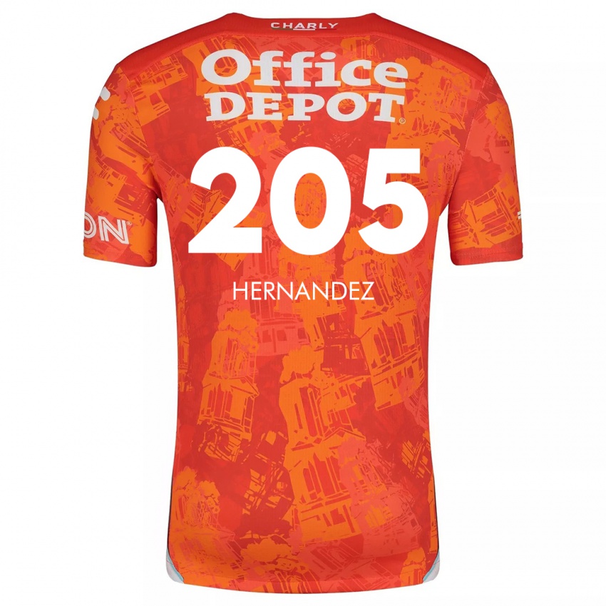 Kinder Sergio Hernández #205 Orange Weiß Auswärtstrikot Trikot 2024/25 T-Shirt Österreich