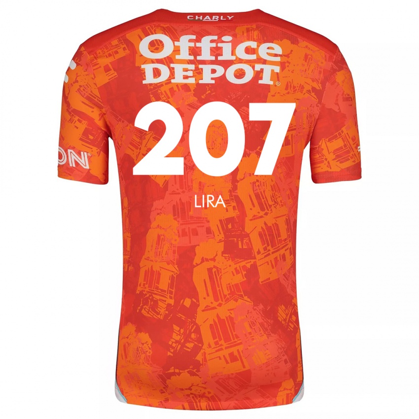 Kinder Almir Lira #207 Orange Weiß Auswärtstrikot Trikot 2024/25 T-Shirt Österreich