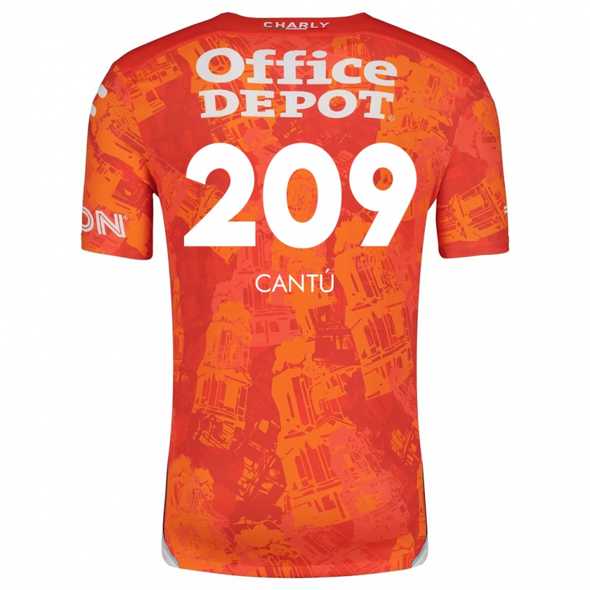 Kinder Juan Cantú #209 Orange Weiß Auswärtstrikot Trikot 2024/25 T-Shirt Österreich