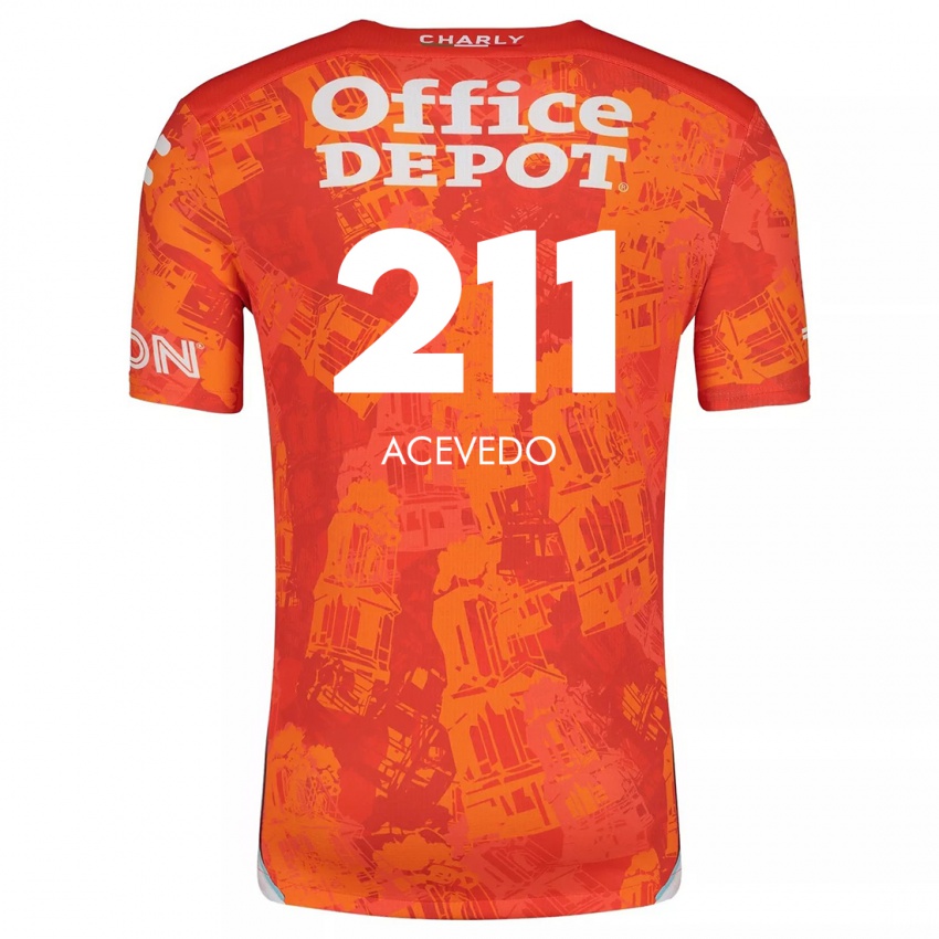 Kinder Gerardo Acevedo #211 Orange Weiß Auswärtstrikot Trikot 2024/25 T-Shirt Österreich