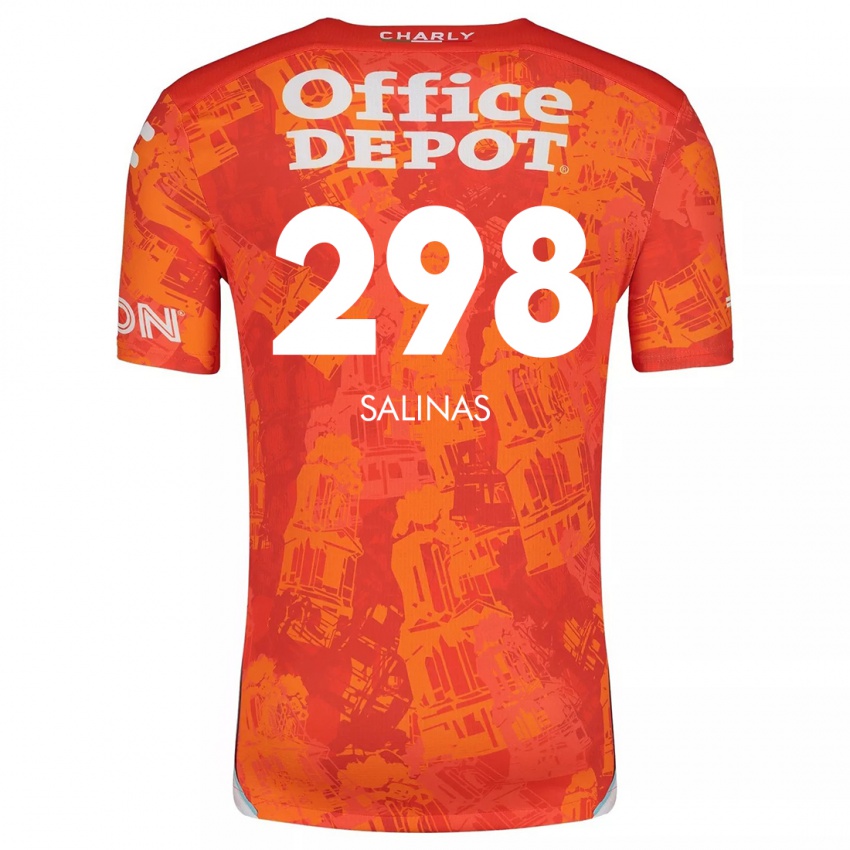 Kinder Jesús Salinas #298 Orange Weiß Auswärtstrikot Trikot 2024/25 T-Shirt Österreich