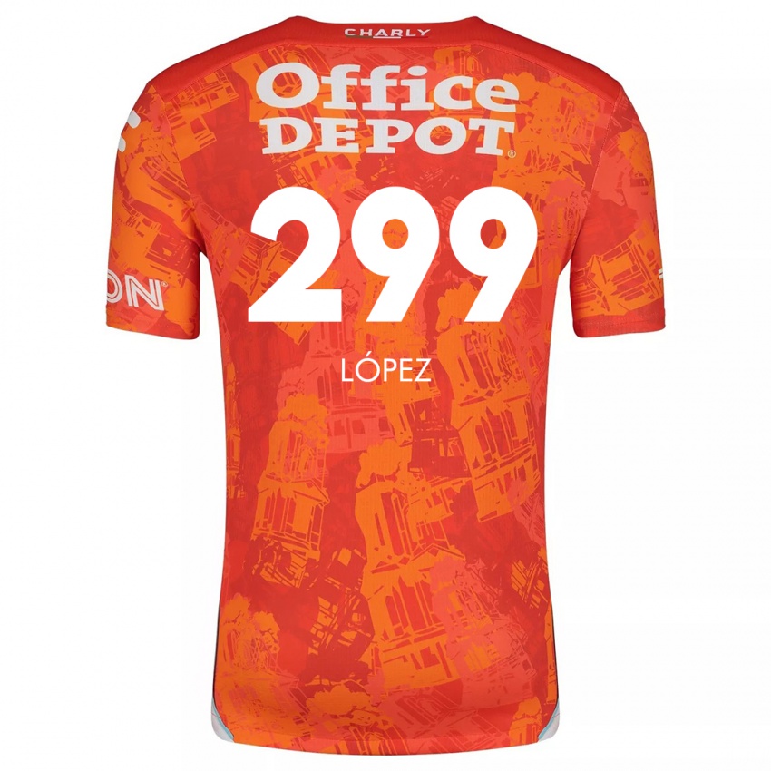 Kinder Santiago López #299 Orange Weiß Auswärtstrikot Trikot 2024/25 T-Shirt Österreich