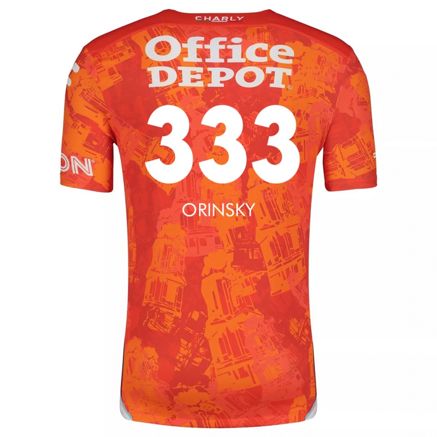 Kinder Edson Orinsky #333 Orange Weiß Auswärtstrikot Trikot 2024/25 T-Shirt Österreich