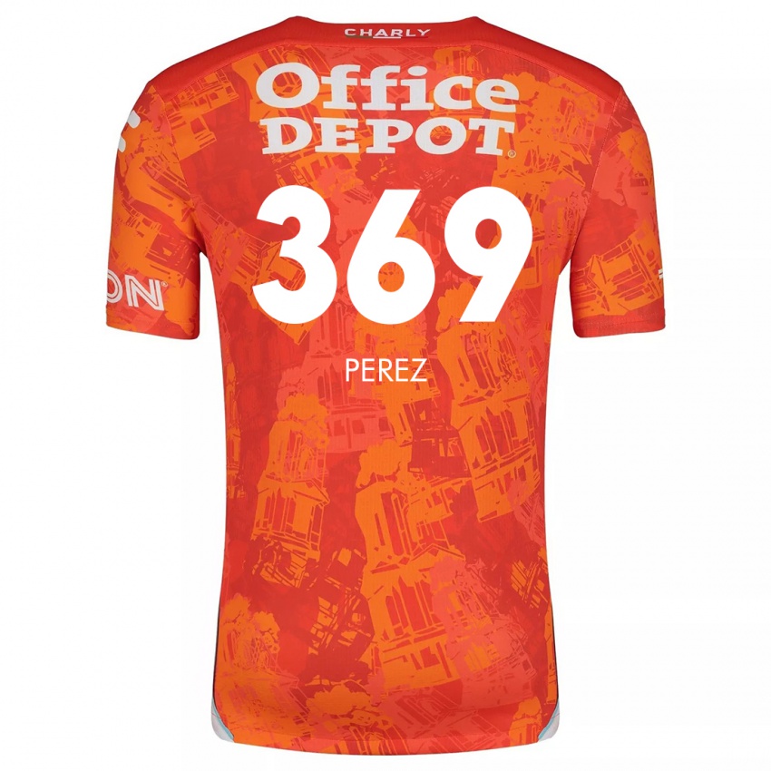 Kinder Santiago Pérez #369 Orange Weiß Auswärtstrikot Trikot 2024/25 T-Shirt Österreich