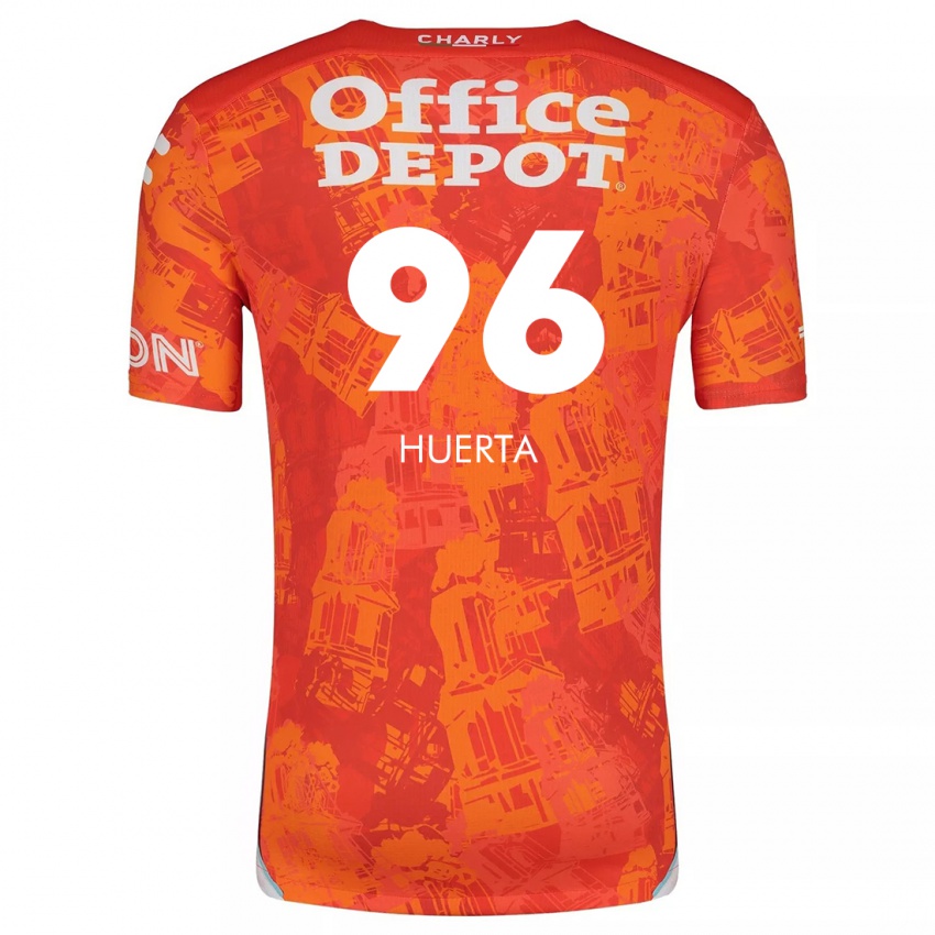 Kinder Edwin Huerta #96 Orange Weiß Auswärtstrikot Trikot 2024/25 T-Shirt Österreich