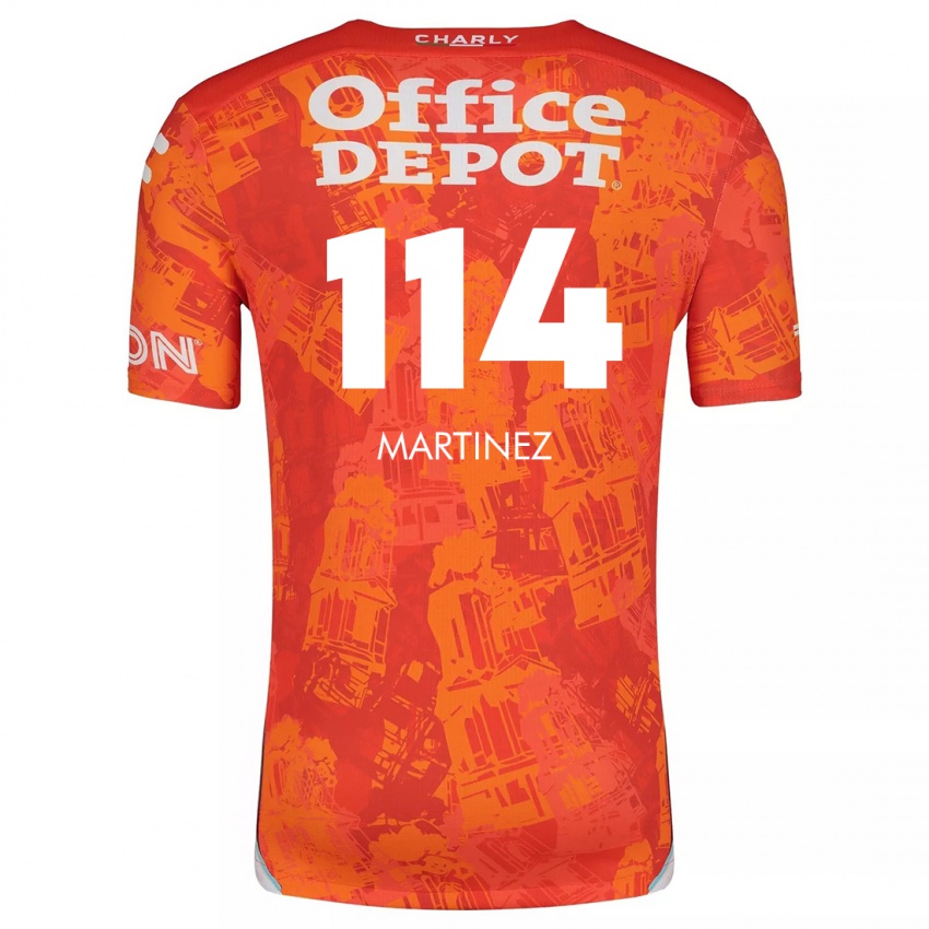 Kinder Jesús Martínez #114 Orange Weiß Auswärtstrikot Trikot 2024/25 T-Shirt Österreich