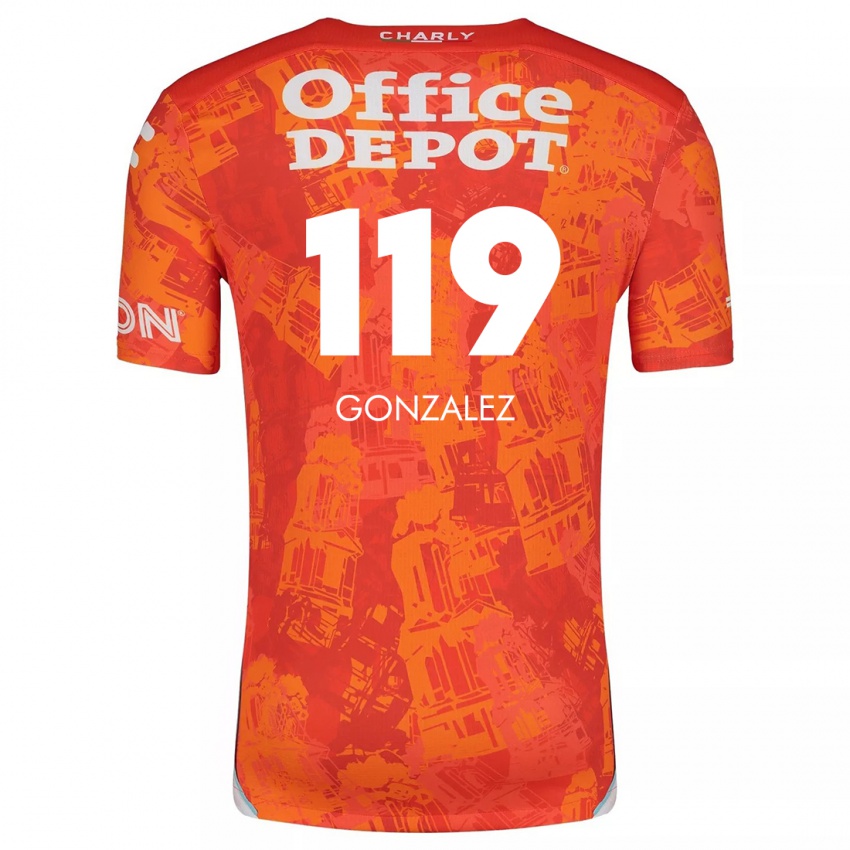 Kinder Juan González #119 Orange Weiß Auswärtstrikot Trikot 2024/25 T-Shirt Österreich