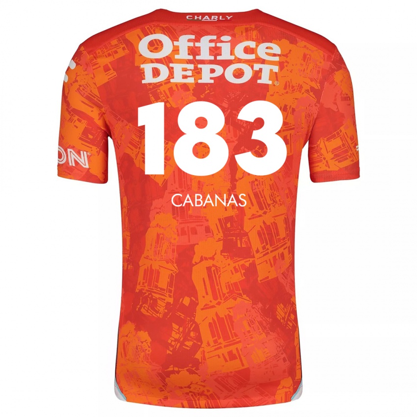 Kinder Mauricio Cabañas #183 Orange Weiß Auswärtstrikot Trikot 2024/25 T-Shirt Österreich