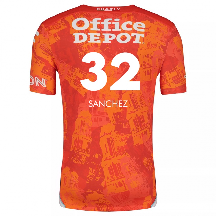 Kinder Luis Sánchez #32 Orange Weiß Auswärtstrikot Trikot 2024/25 T-Shirt Österreich