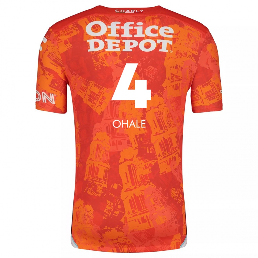 Kinder Osinachi Ohale #4 Orange Weiß Auswärtstrikot Trikot 2024/25 T-Shirt Österreich