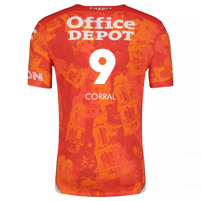 Kinder Charlyn Corral #9 Orange Weiß Auswärtstrikot Trikot 2024/25 T-Shirt Österreich