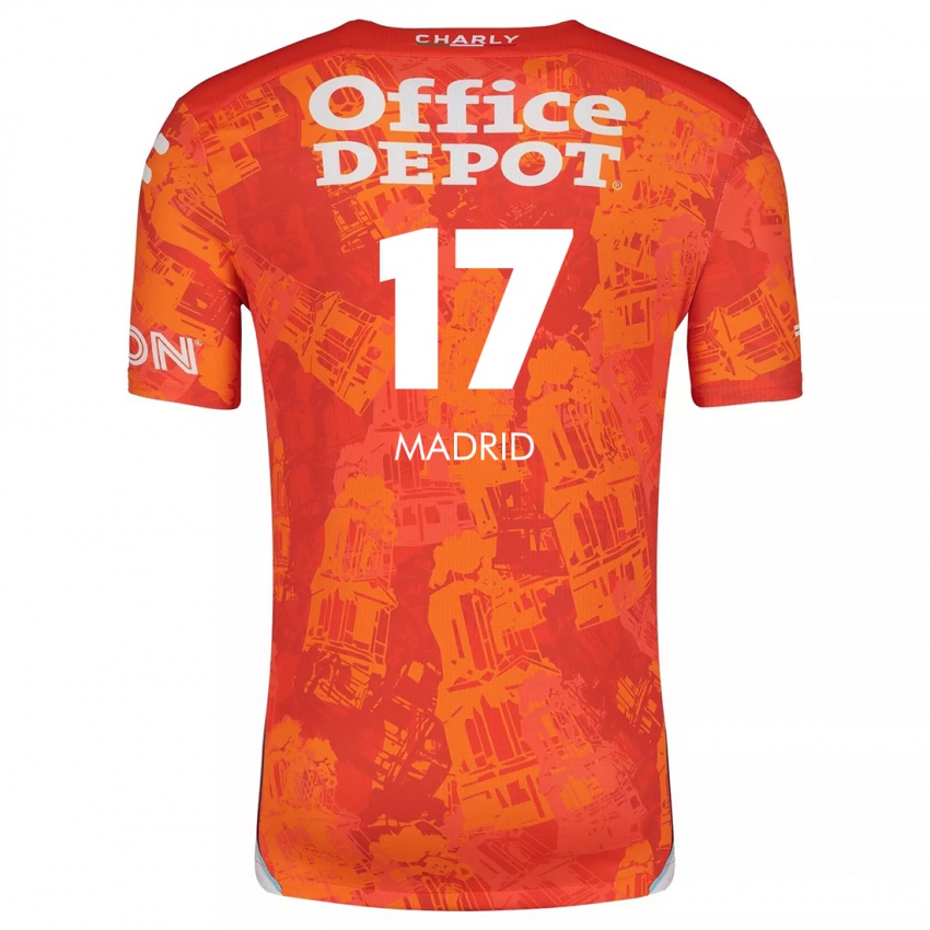 Kinder Yanín Madrid #17 Orange Weiß Auswärtstrikot Trikot 2024/25 T-Shirt Österreich