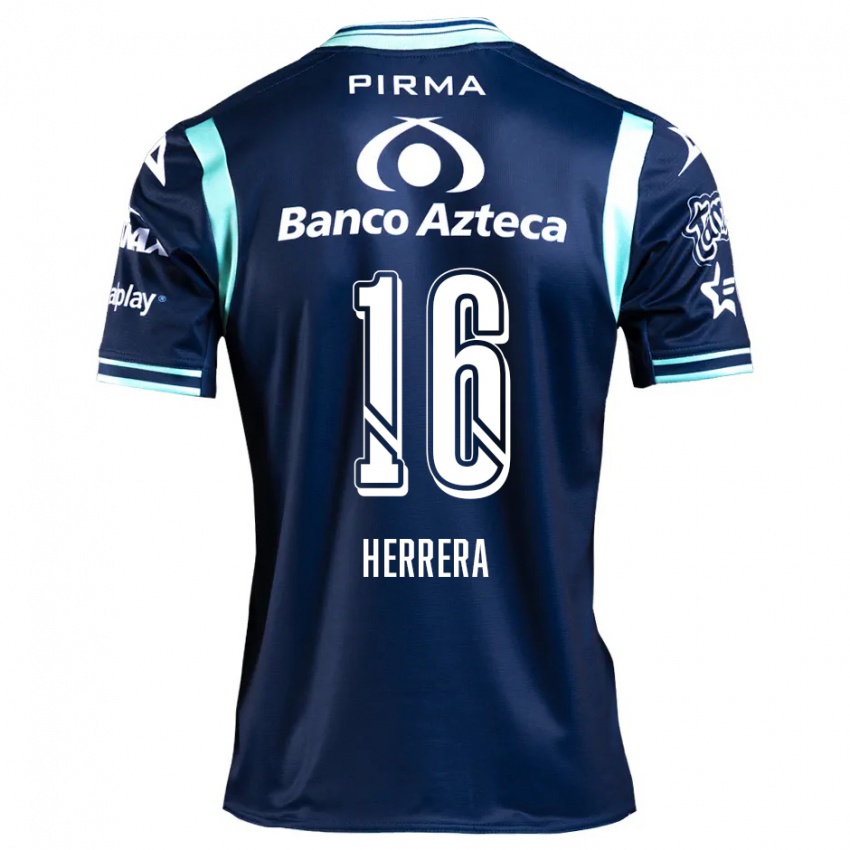 Kinder Alberto Herrera #16 Navy Blau Auswärtstrikot Trikot 2024/25 T-Shirt Österreich