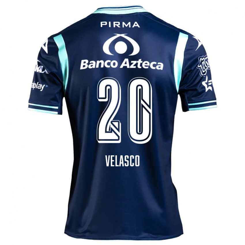 Kinder Kevin Velasco #20 Navy Blau Auswärtstrikot Trikot 2024/25 T-Shirt Österreich