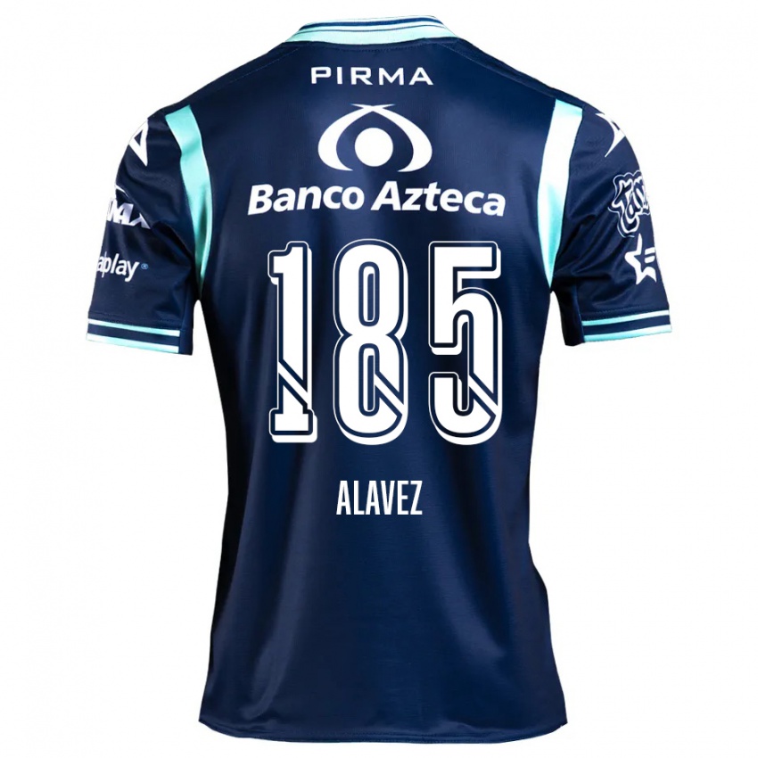 Kinder Brian Alavez #185 Navy Blau Auswärtstrikot Trikot 2024/25 T-Shirt Österreich